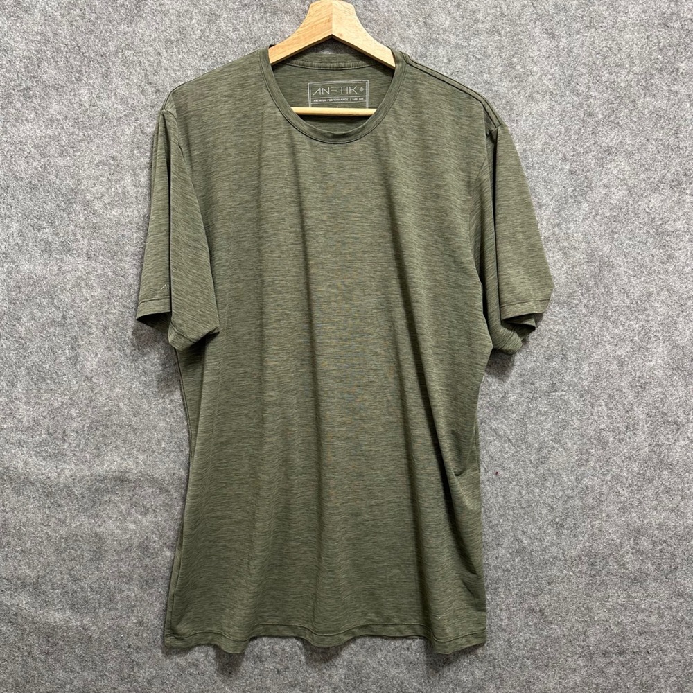 Anetik Premium Performance T-Shirt Mens Large Green UPF 30+ VINT UV Tech
